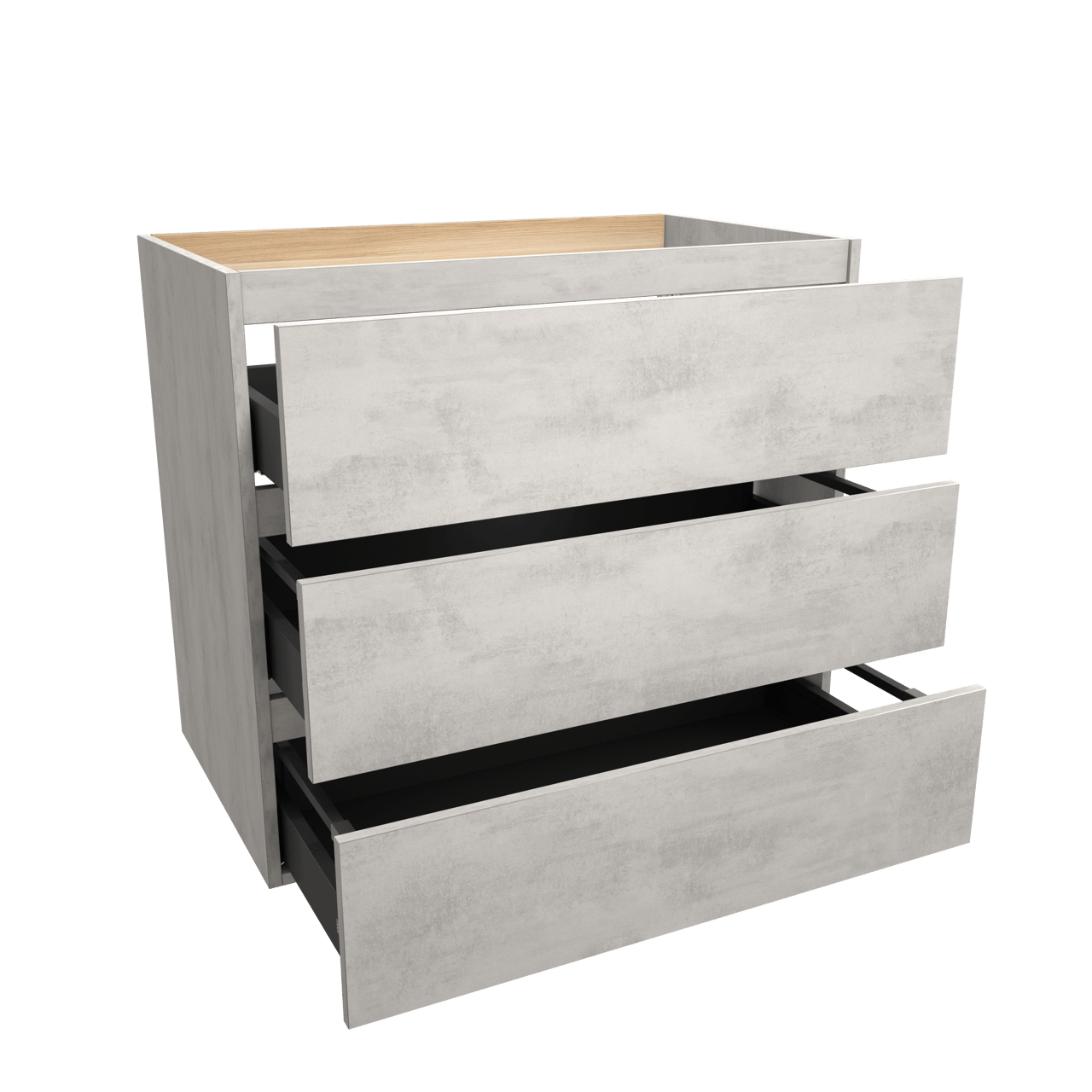 Balmani Lucida staande wastafelonderkast 90 x 55 cm beton zilvergrijs 3 lades