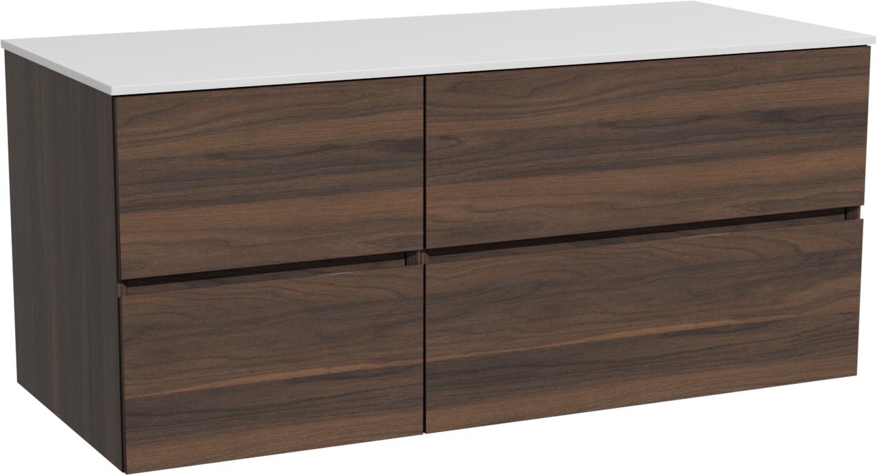 Storke Edge meuble salle de bains avec tablette pour vasques Tavola