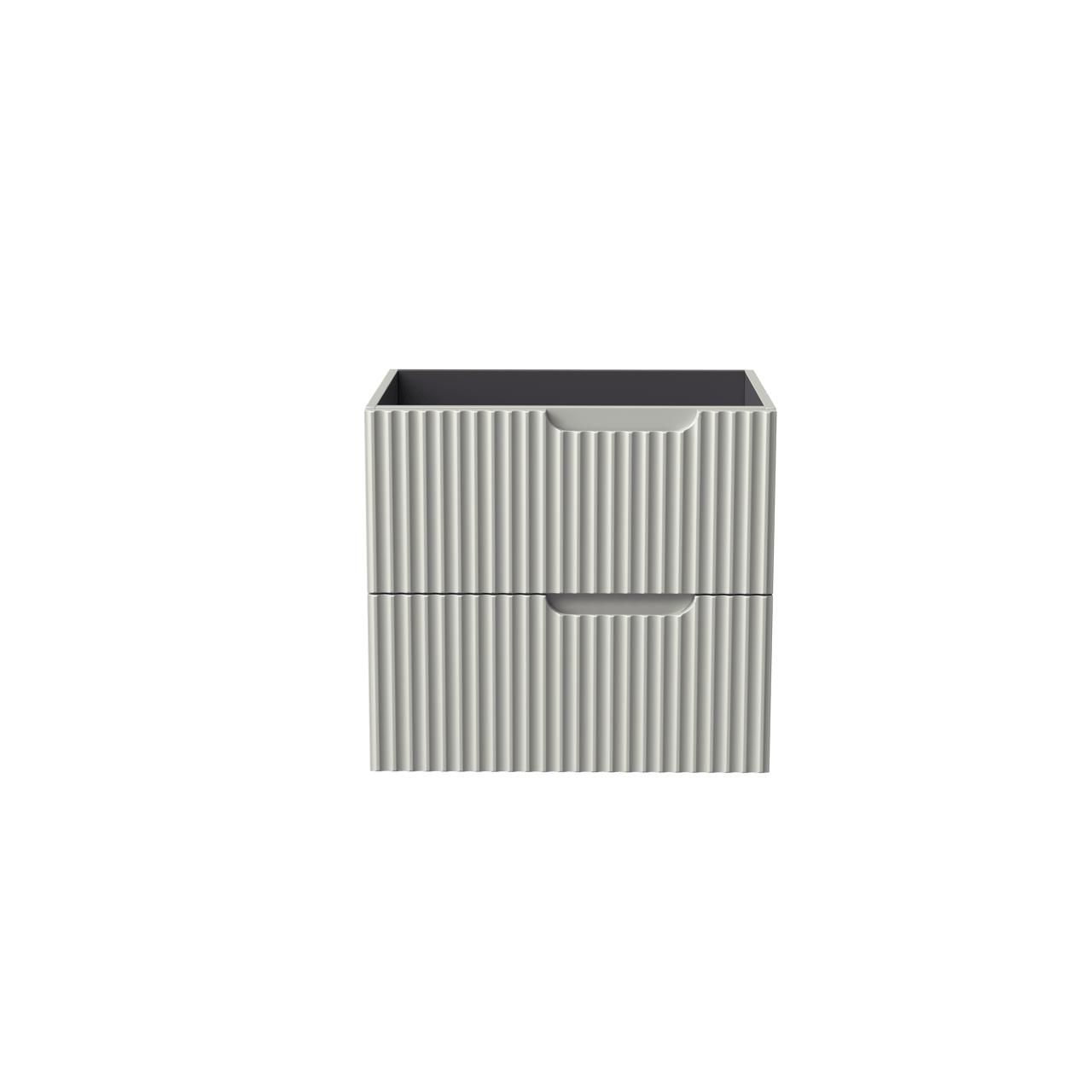 Linie Ribbo zwevende wastafelonderkast 60 x 46 cm greige 2 lades