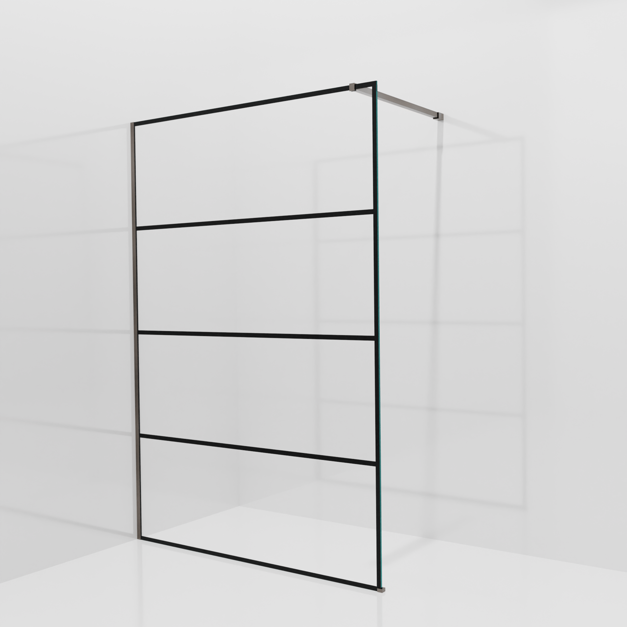 Balmani Modular inloopdouche: 140 x 200 cm, Lined, Brushed GunMetal profielen