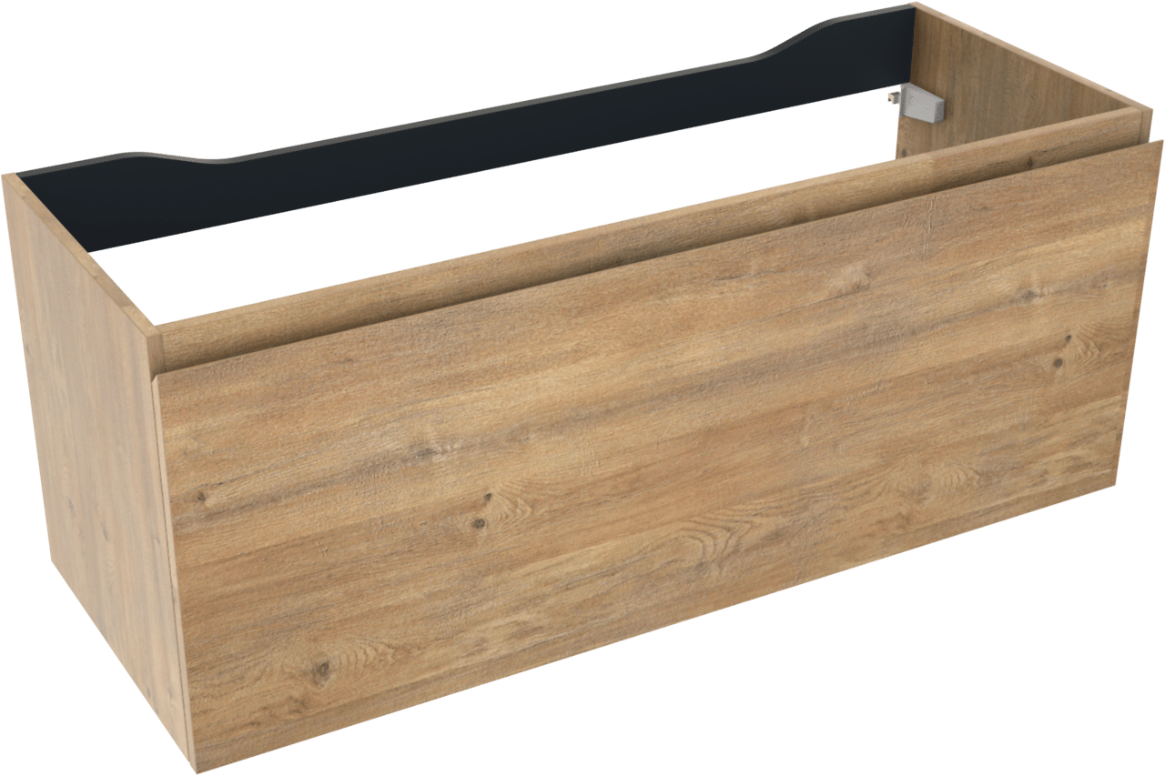 Linie Lado zwevende wastafelonderkast 120 x 46 cm natuur eik 1 lade