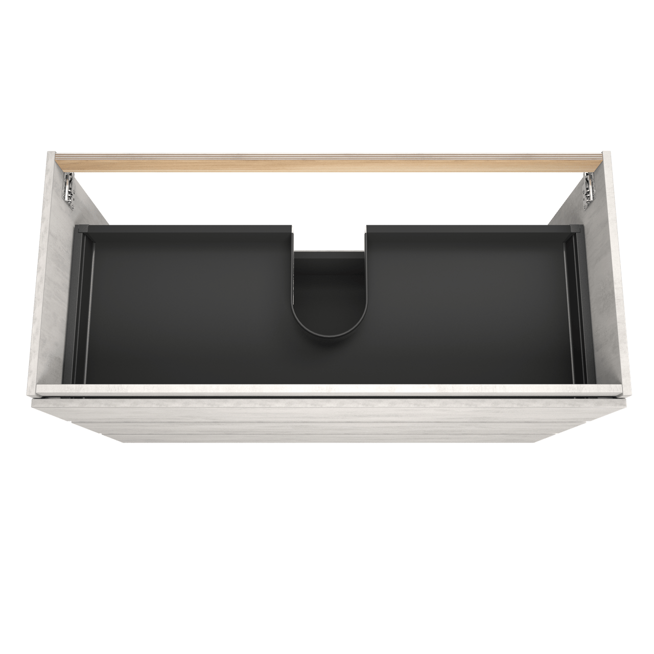 Balmani Lucida meuble sous-lavabo a poser 120 x 55 cm béton gris argent 3 tiroirs