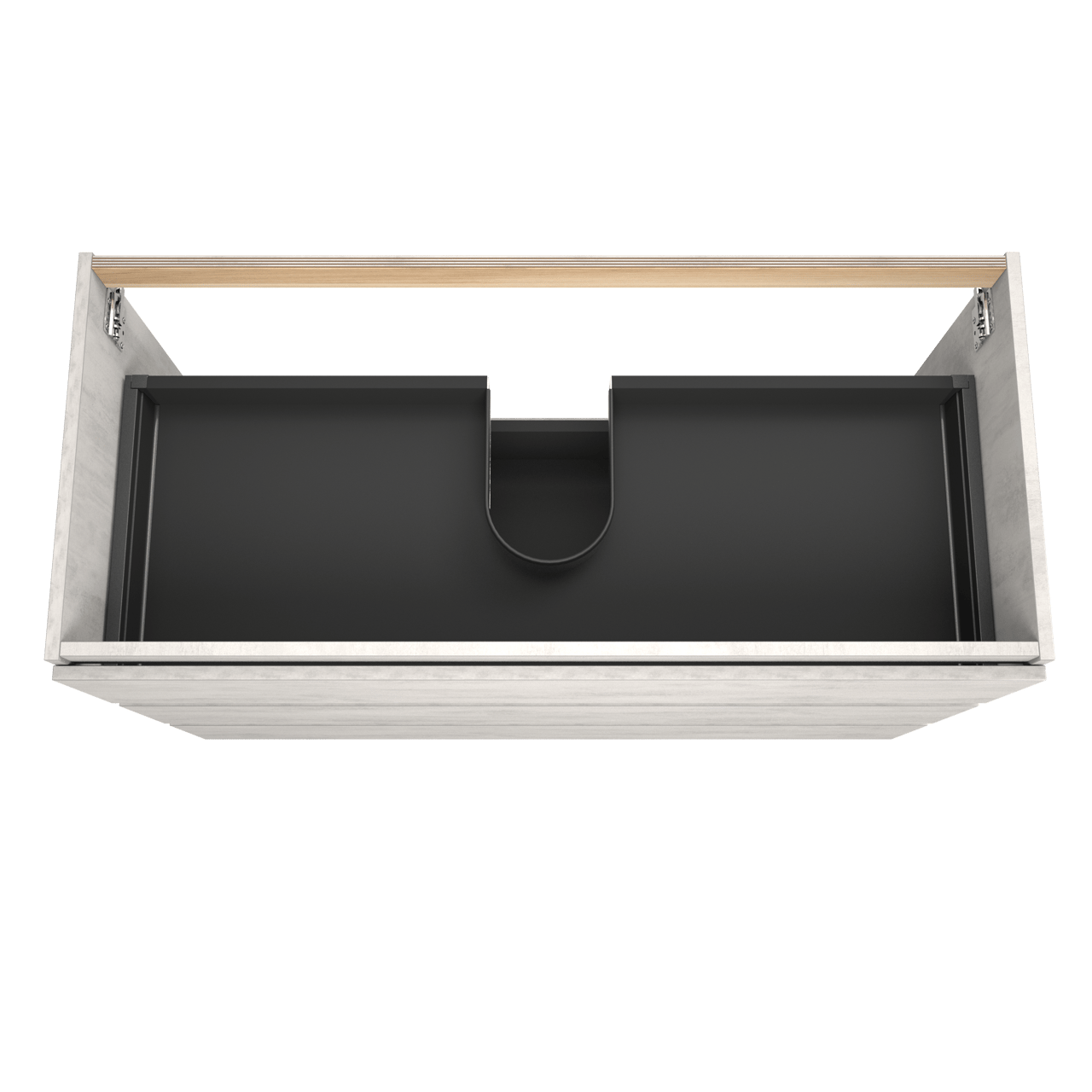 Balmani Lucida meuble sous-lavabo a poser 120 x 55 cm béton gris argent 3 tiroirs