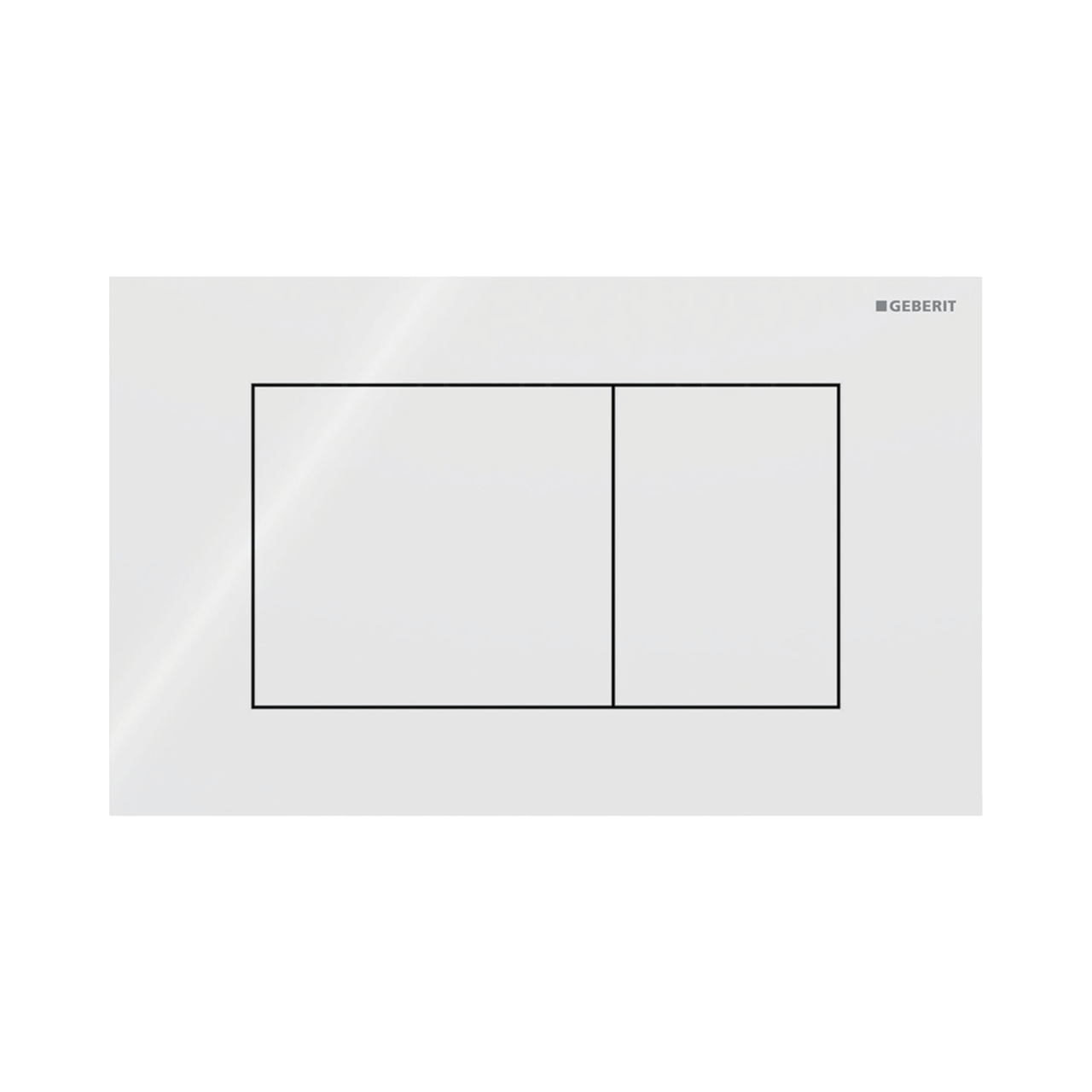 Sigma40 hoekig bedieningspaneel glanzend wit voor Sigma UP320 of UP720 inbouwreservoir
