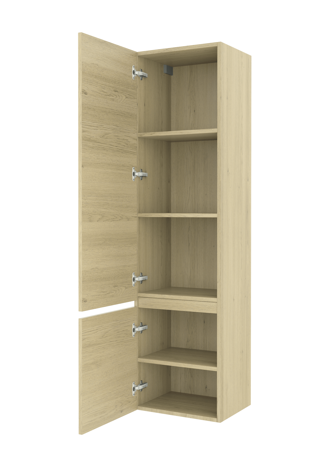 Balmani Cubo/Lucida zwevende badkamerkast links verweerd eiken 45 x 35 x 169 cm