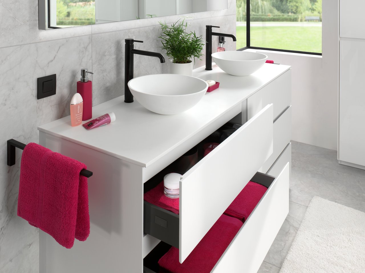 Storke Tavola tablette simple ou double mat Solid Surface 170 x 52 cm