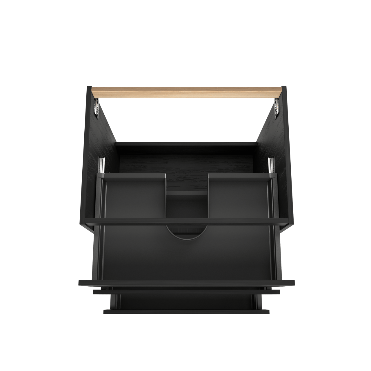 Balmani Lucida meuble sous-lavabo a poser 75 x 55 cm chêne noir 3 tiroirs