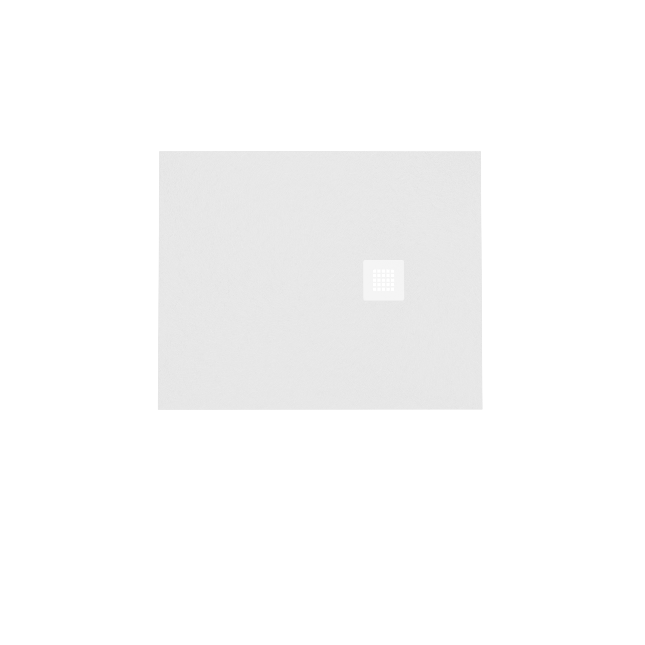 Balmani Vega douchebak 90 x 80 cm composietmarmer mat wit leisteenstructuur