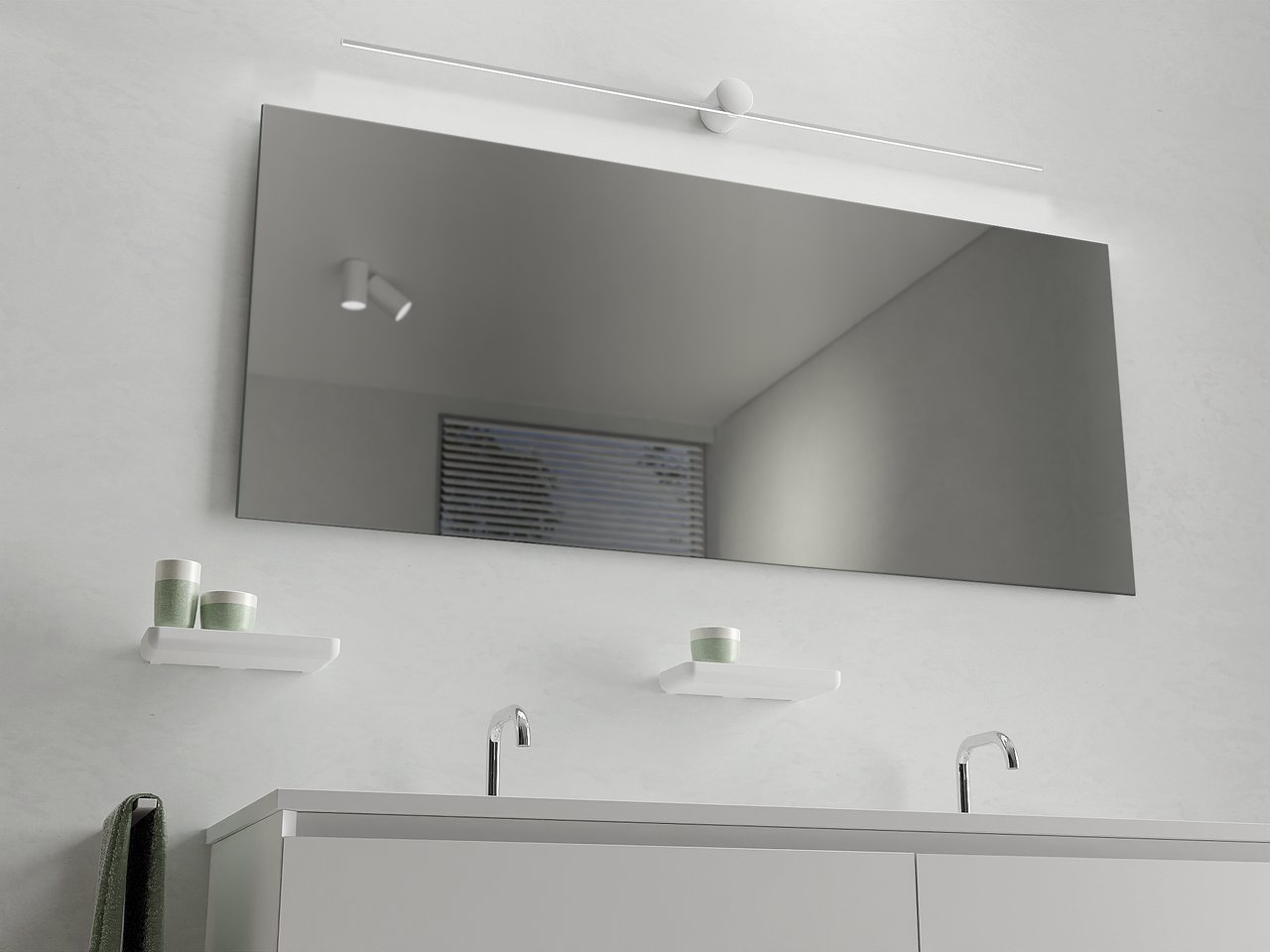 Linie Vivor Badezimmerspiegel: Rechteckig, 120 x 70 cm