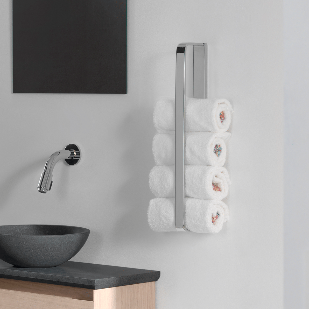 Blaufoss Patio porte-serviette vertical chrome 40 cm