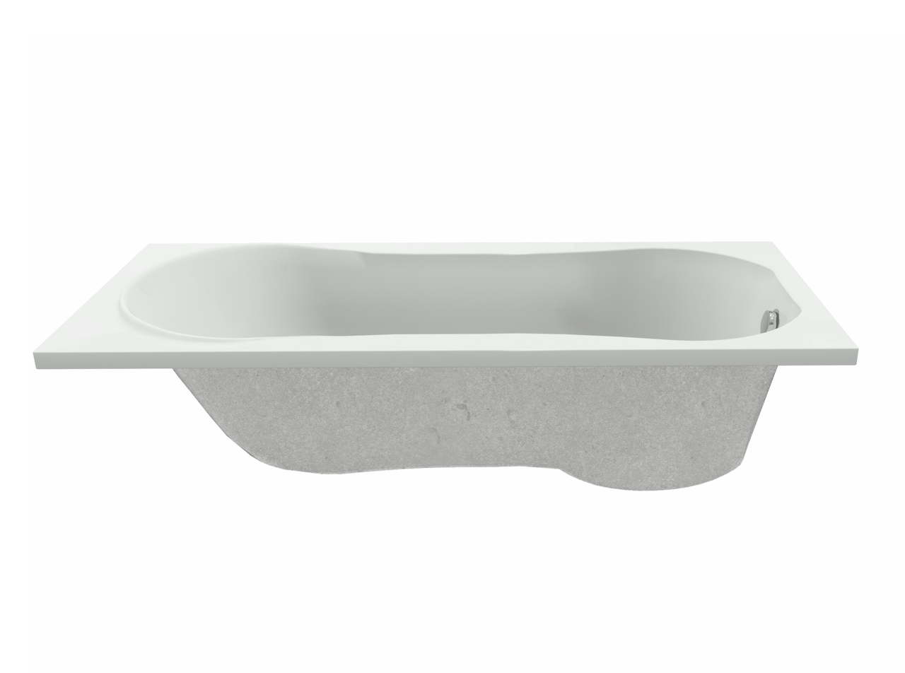 Luca Varess Trasime baignoire encastrable simple 180 x 80 cm acrylique blanc mat