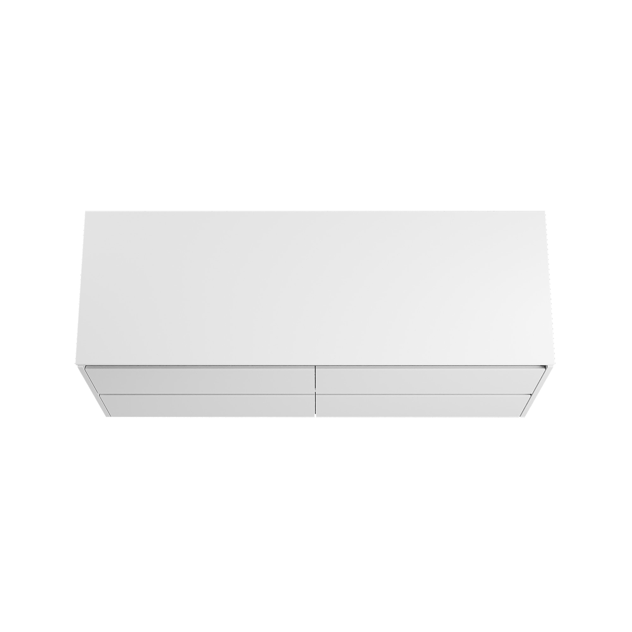 Storke Seda meuble salle de bains suspendu 150 x 52 cm blanc mat avec Tavola tablette simple ou double en solid surface blanc mat