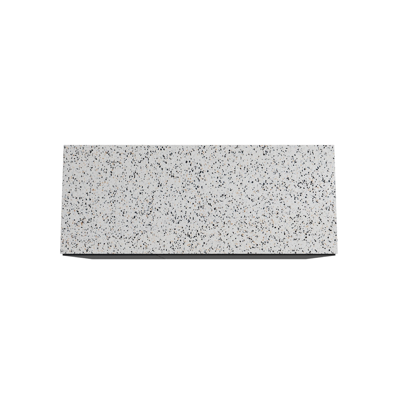 Storke Edge staand badmeubel 130 x 52 cm mat zwart met Tavola enkel of dubbel wastafelblad in mat wit/zwart terrazzo