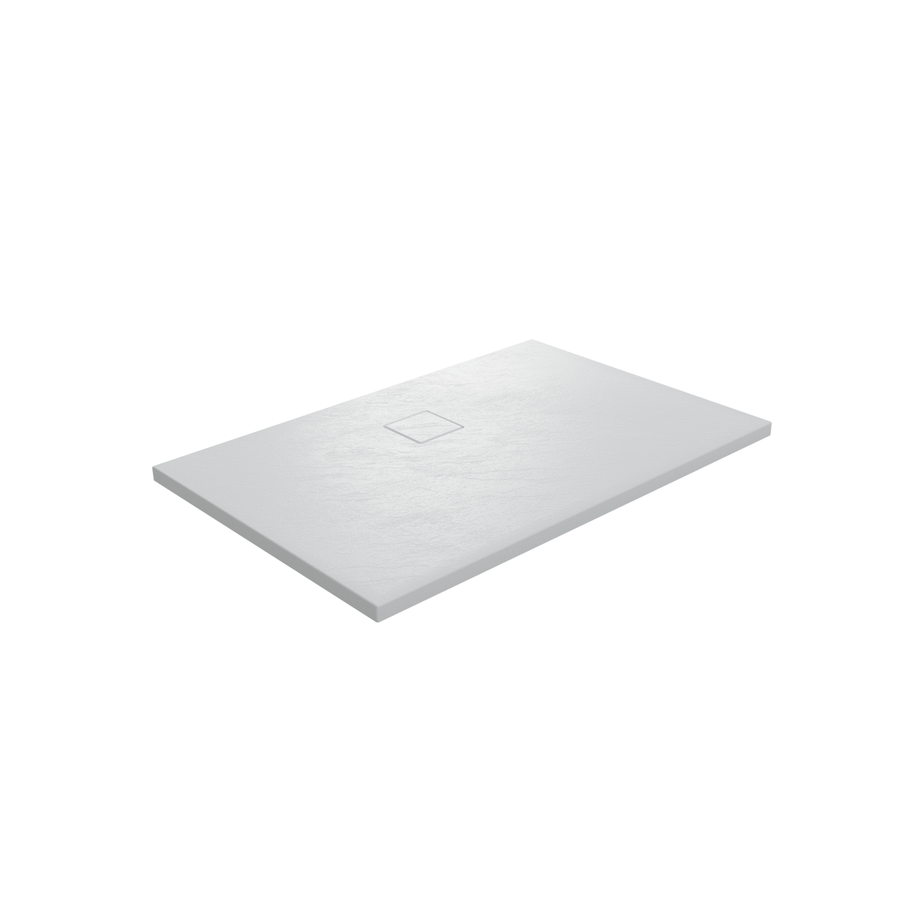 Linie Rumba receveur de douche 120 x 90 cm acrylique blanc mat texture ardoise