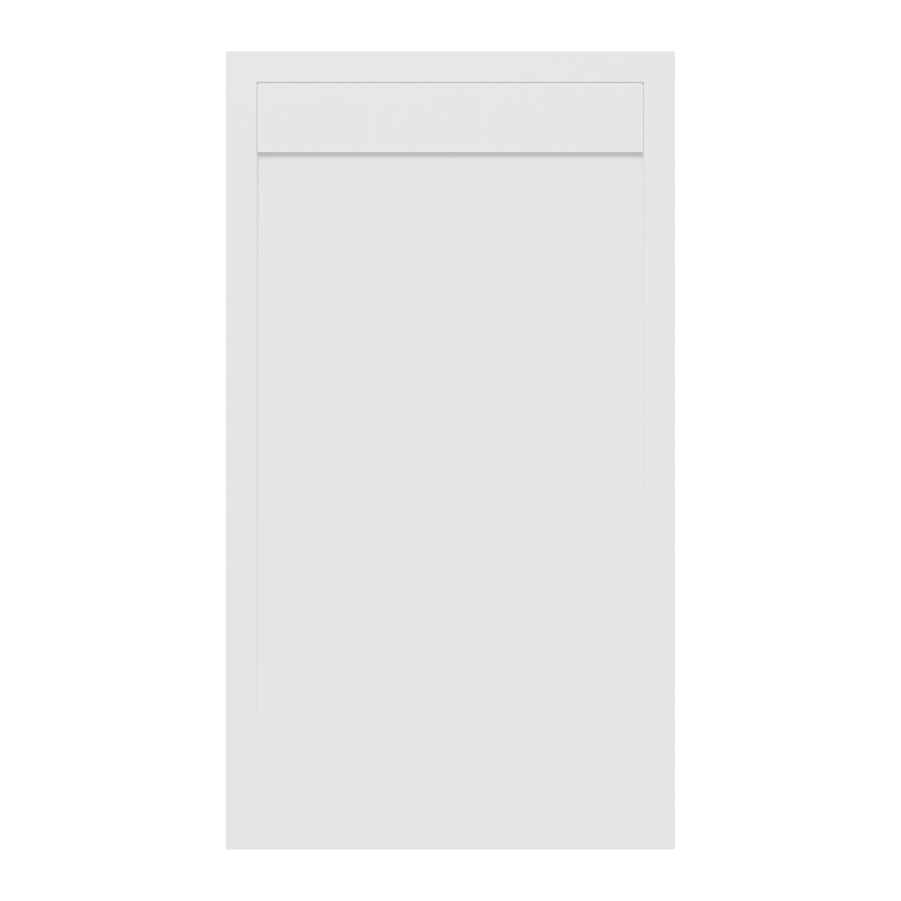 Luca Varess Dandy douchebak 160 x 90 cm composietmarmer mat wit rock structuur