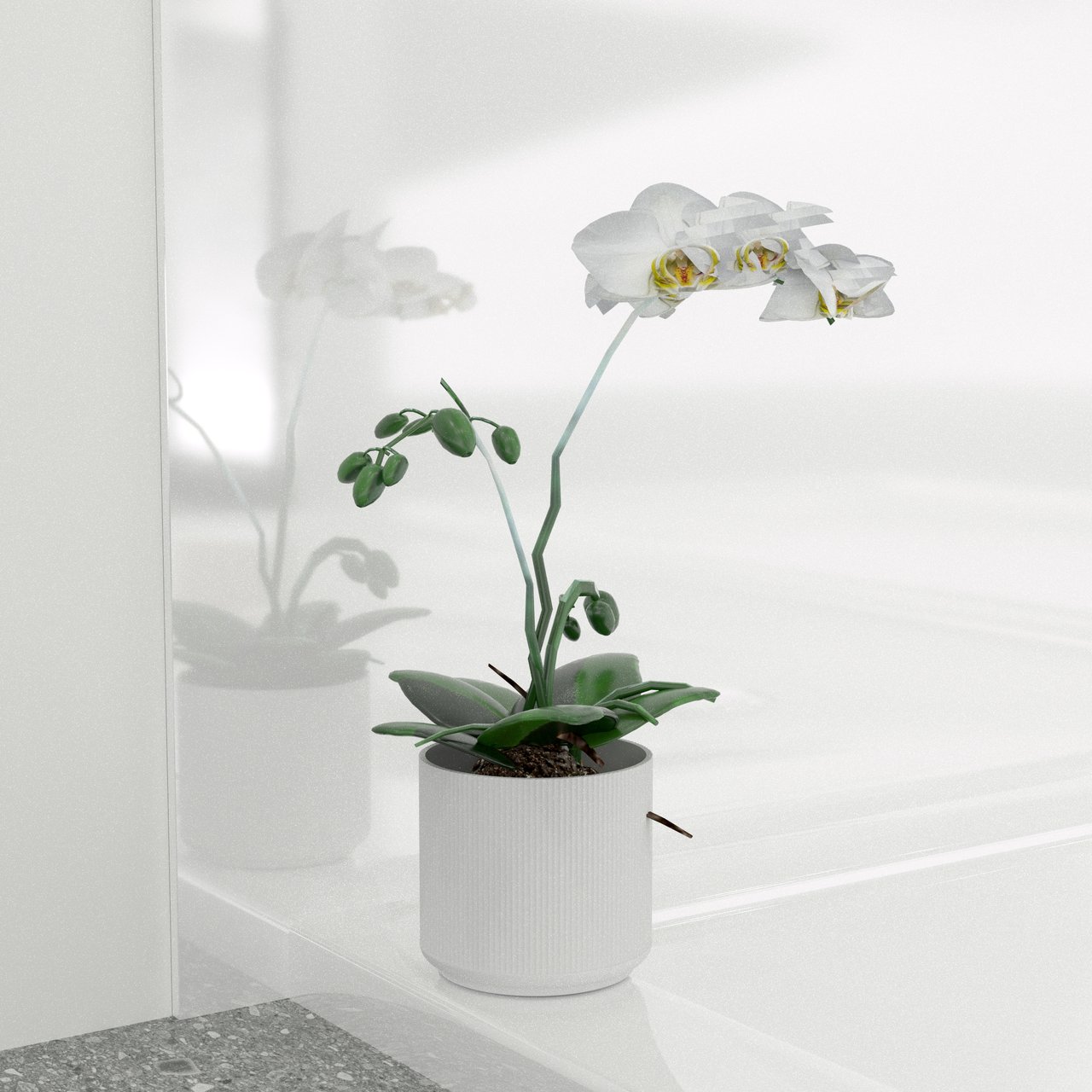 Linie Wall panneau mural de douche 140 x 220 cm acrylique Blanc Brillant