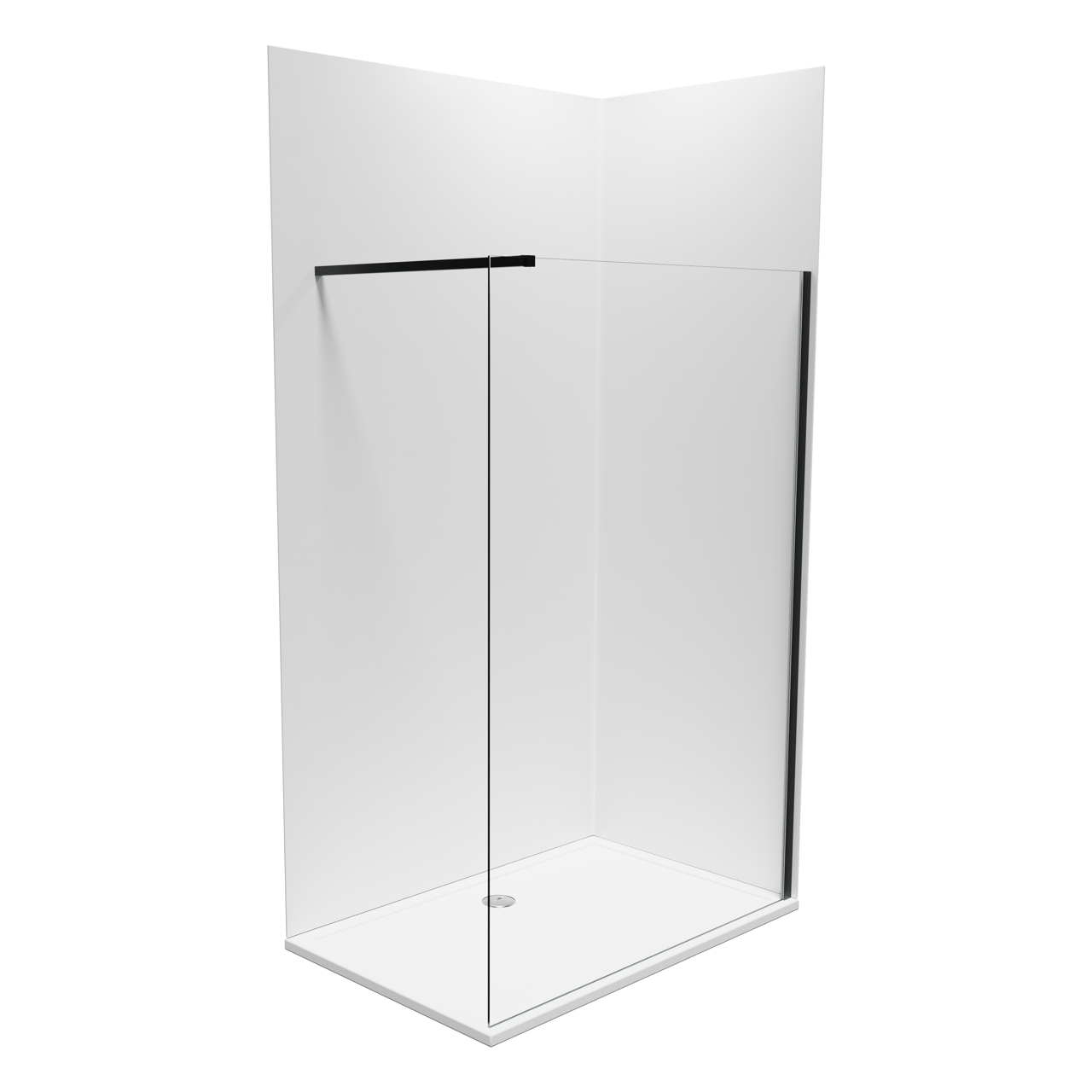 Luca Varess Silk set douchewandbekleding met hoekprofiel 140 x 90 x 260 cm acryl mat wit