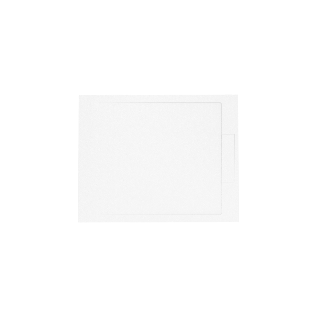 Balmani Indus douchebak 100 x 80 cm composietmarmer mat wit leisteenstructuur