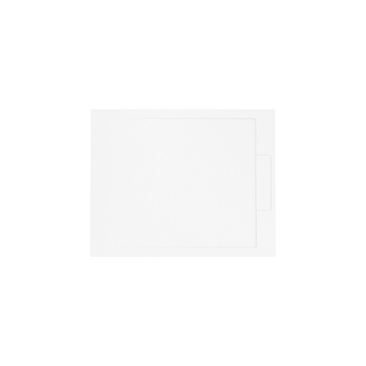 Balmani Indus douchebak 100 x 80 cm composietmarmer mat wit leisteenstructuur