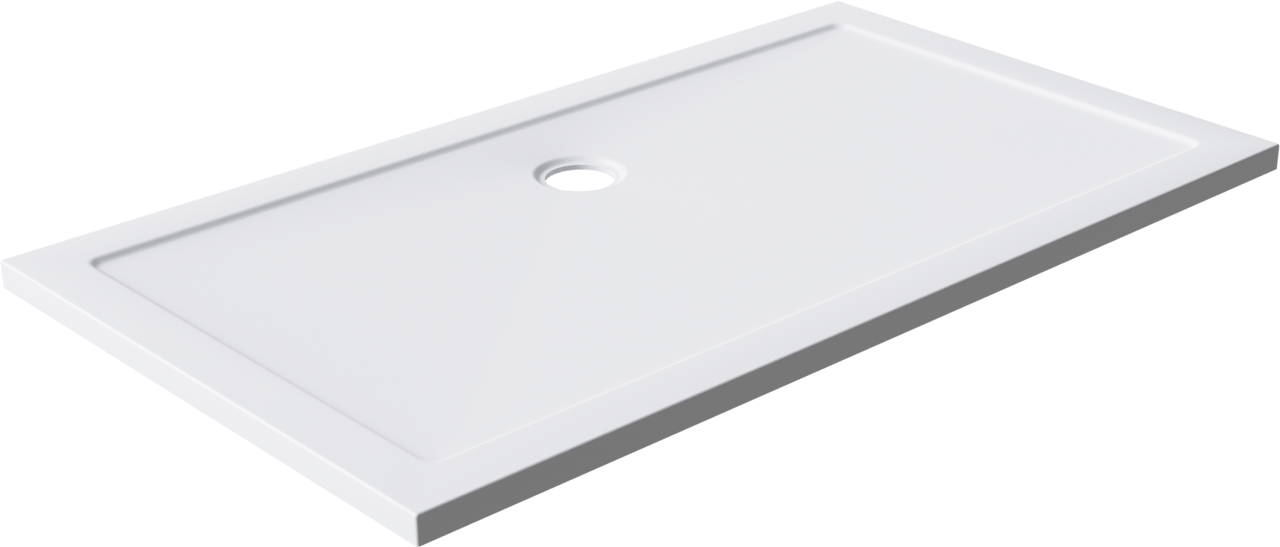 Luca Varess Soft douchebak 140 x 80 cm acryl mat wit