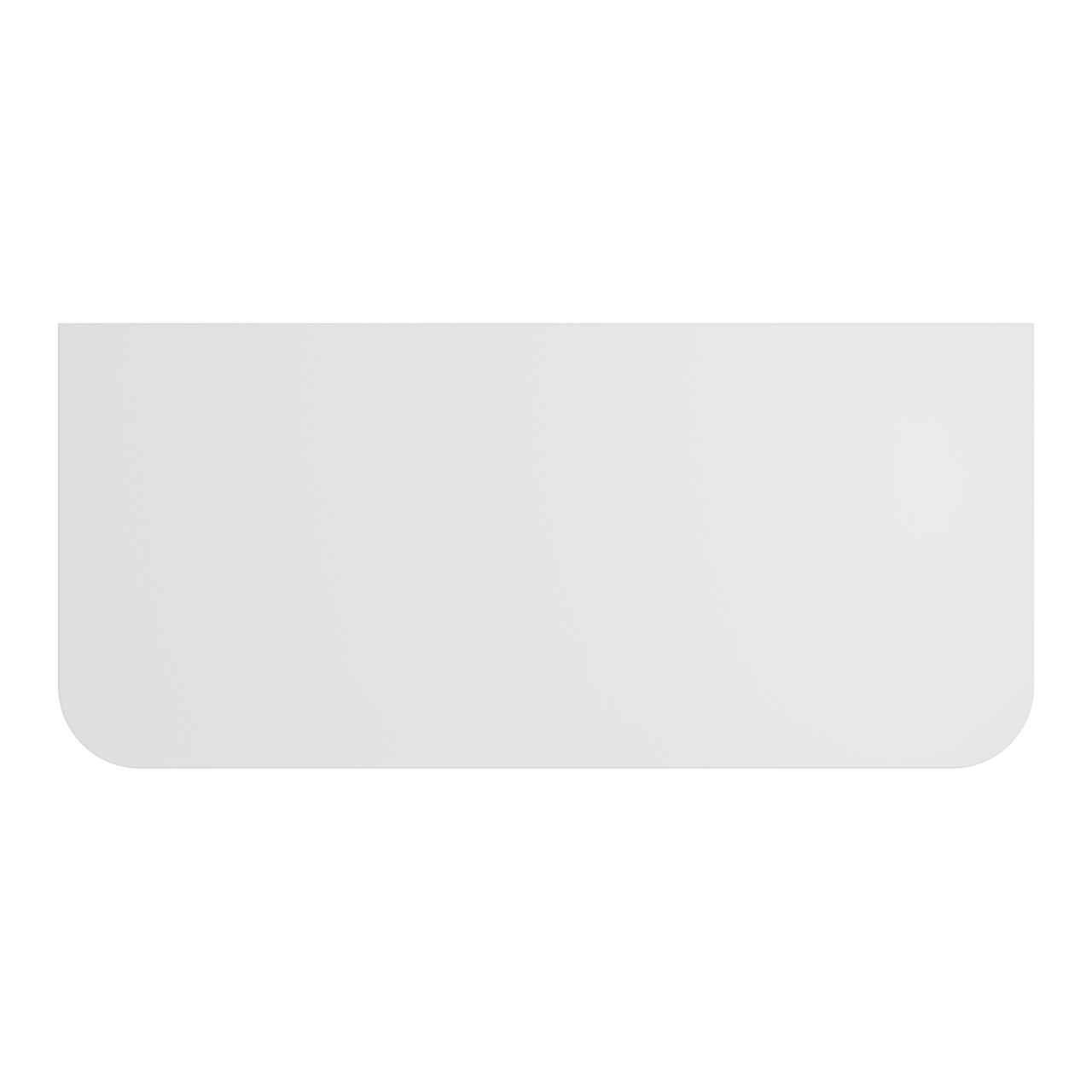 Storke Tavola Soft enkel wastafelblad mat witte solid surface 100 x 46 cm