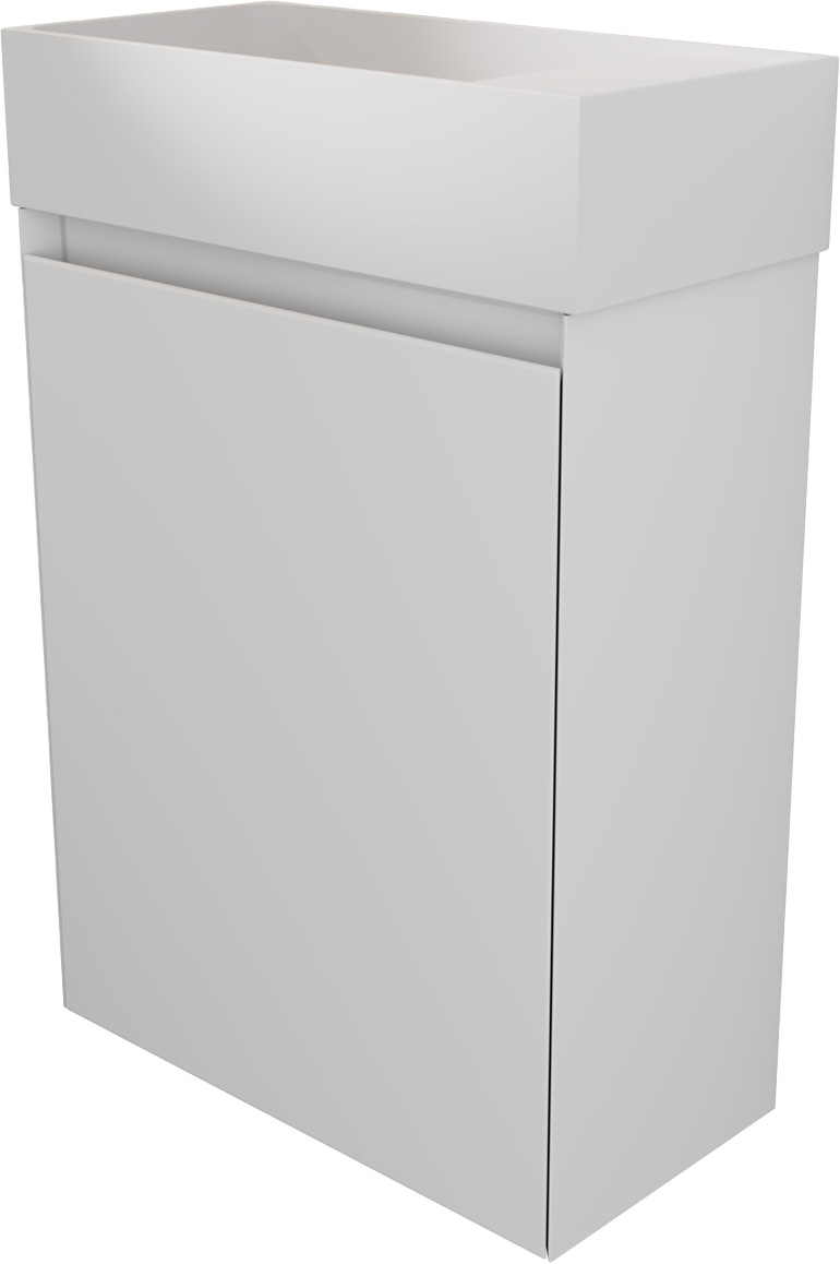 Balmani Mitra meuble wc suspendu 42 x 21 cm blanc mat avec Dama lavabo en Solid Surface mat