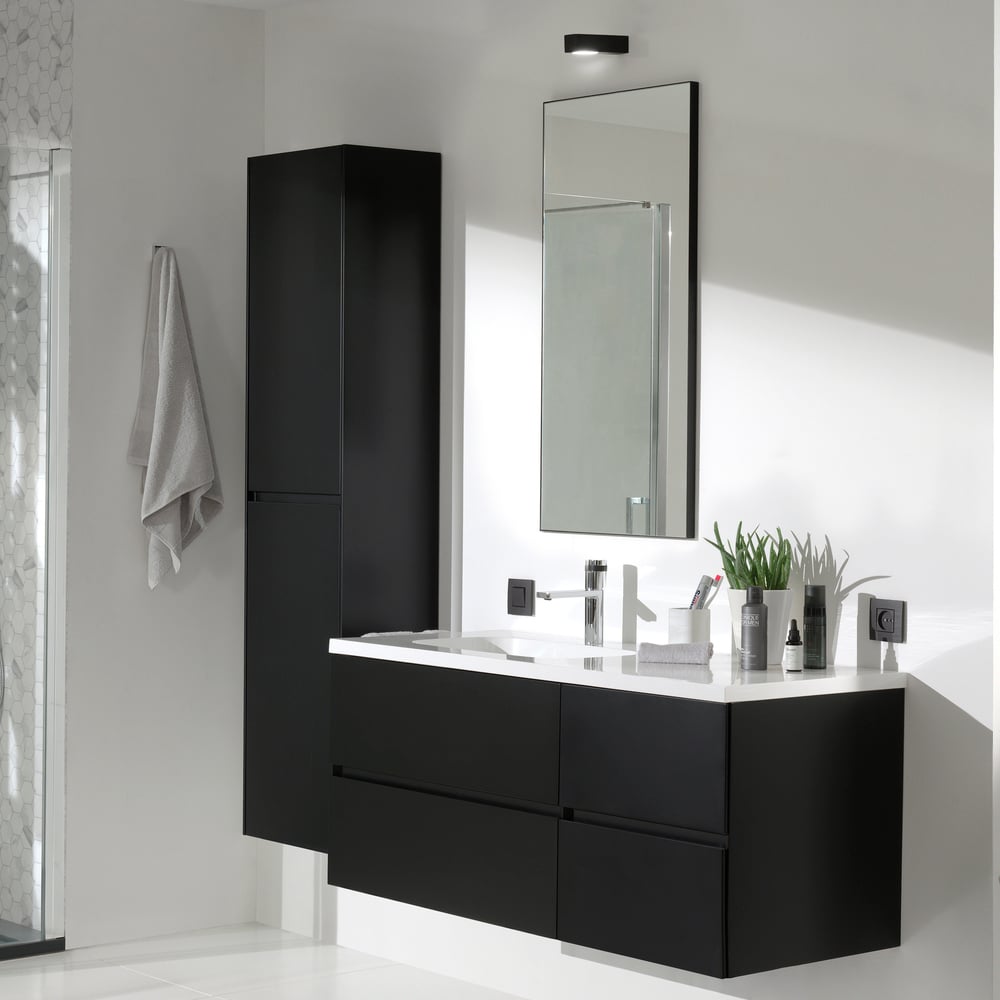 Balmani Minimalism LED Spiegelbeleuchtung: 4 cm, Schwarz