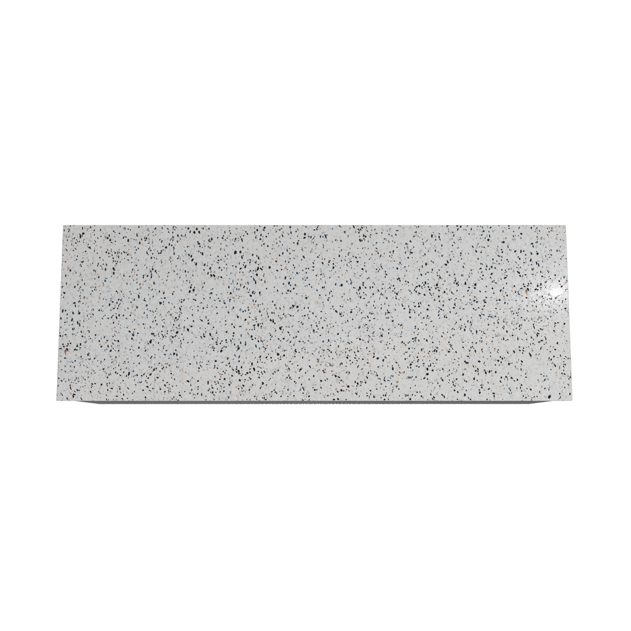 Storke Ribs meuble salle de bains suspendu 150 x 52 cm chêne noir avec Tavola tablette simple ou double en blanc/noir mat terrazzo, Nervure droite asymétrique verticale
