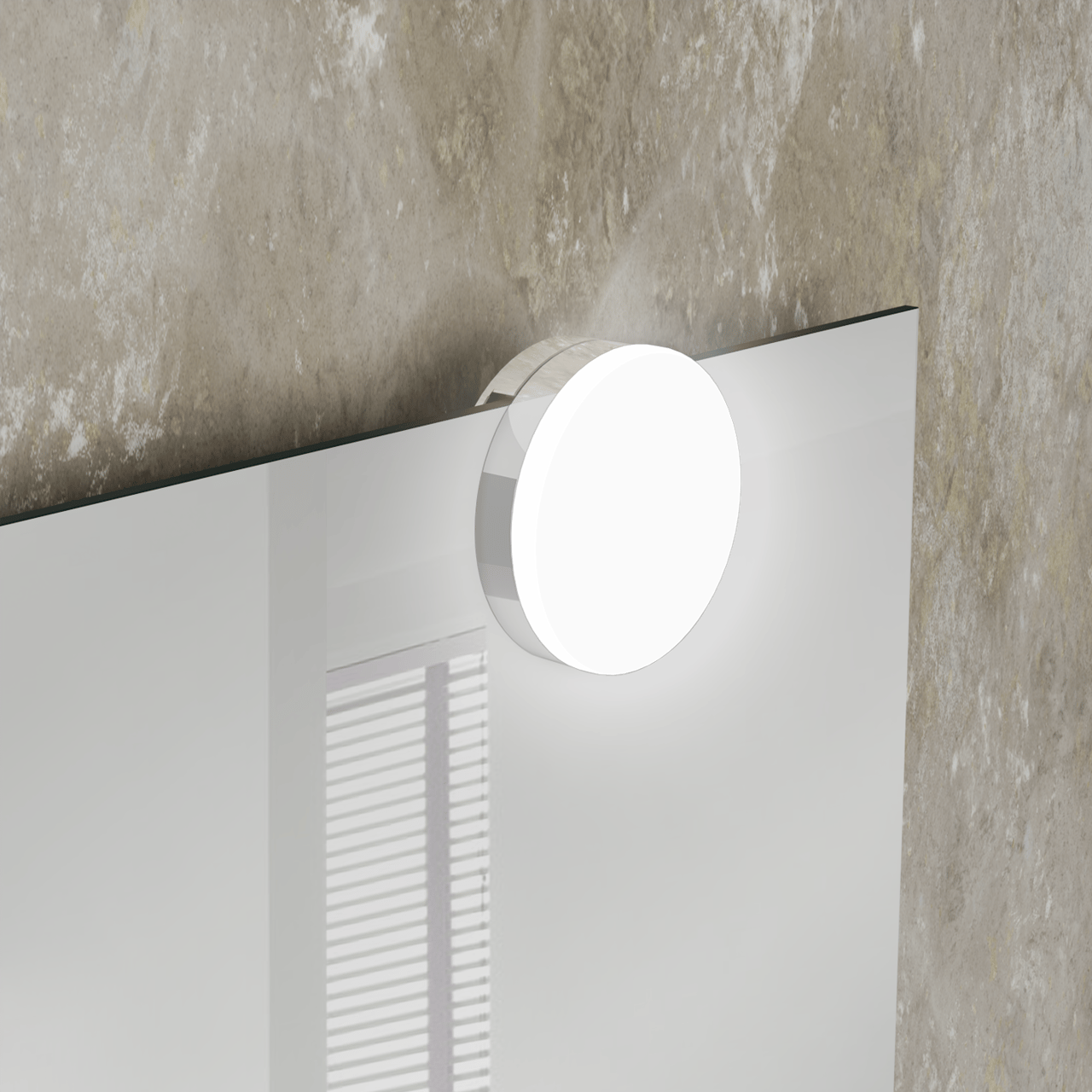 Storke Globe LED Spiegelbeleuchtung: 7,5 cm, Chrom