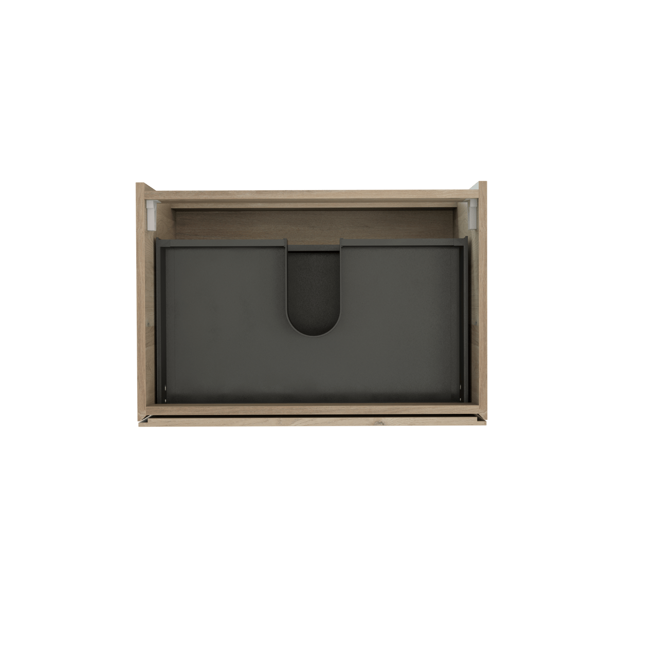 Storke Edge meuble sous-lavabo suspendu 75 x 52 cm chêne brut 2 tiroirs