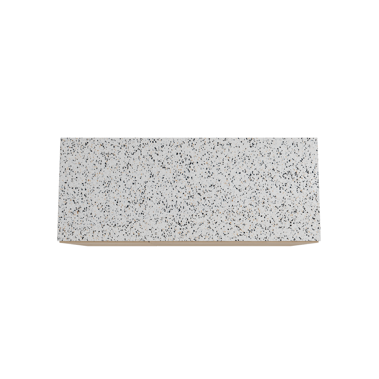 Storke Edge staand badkamermeubel 130 x 52 cm ruwe eik met Tavola enkel of dubbel tablet in mat wit/zwart terrazzo