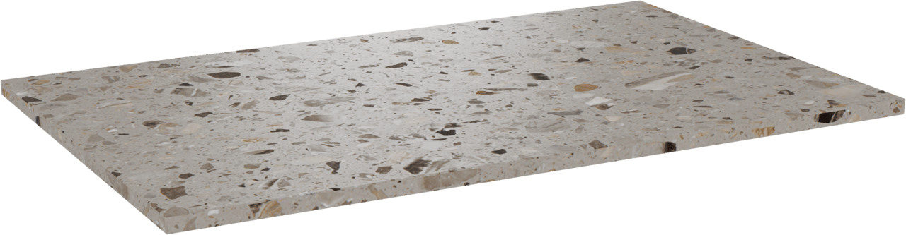 Balmani Stretto enkel tablet greige terrazzo 90 x 55 cm