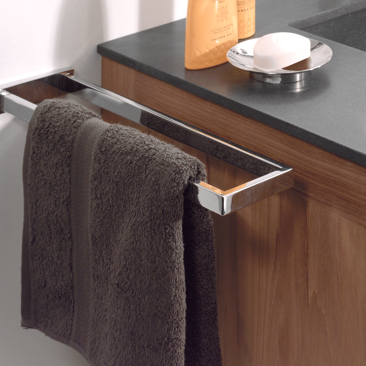 Blaufoss Noma dubbele handdoekhouder chroom 41cm