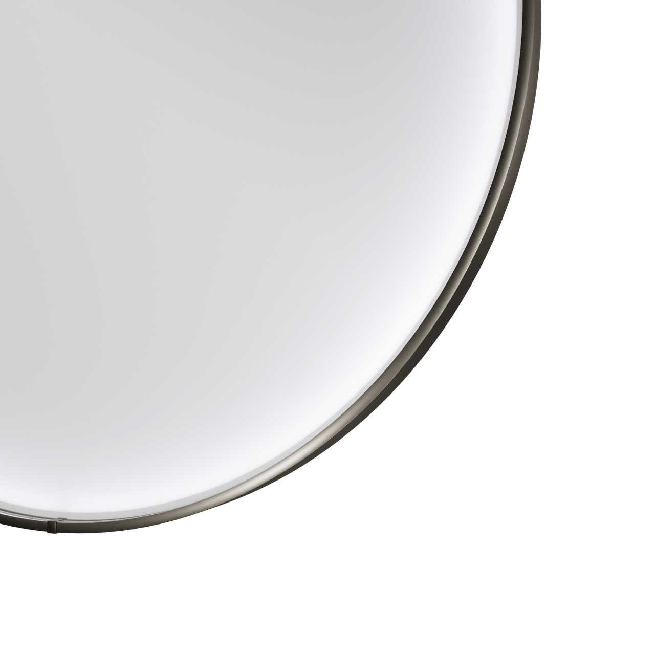 Balmani Secret miroir rond Brushed Gunmetal lumineux et anti-buée Ø 60 cm