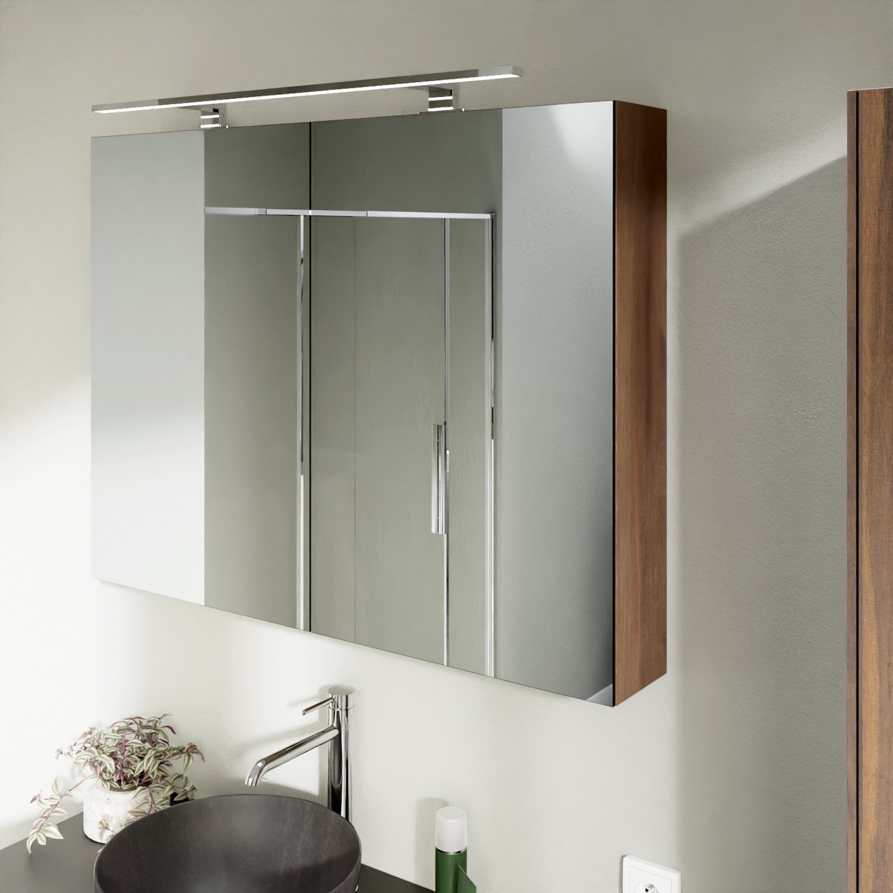 Luca Varess Cubico LED luminaire 80 cm chrome, 4000K