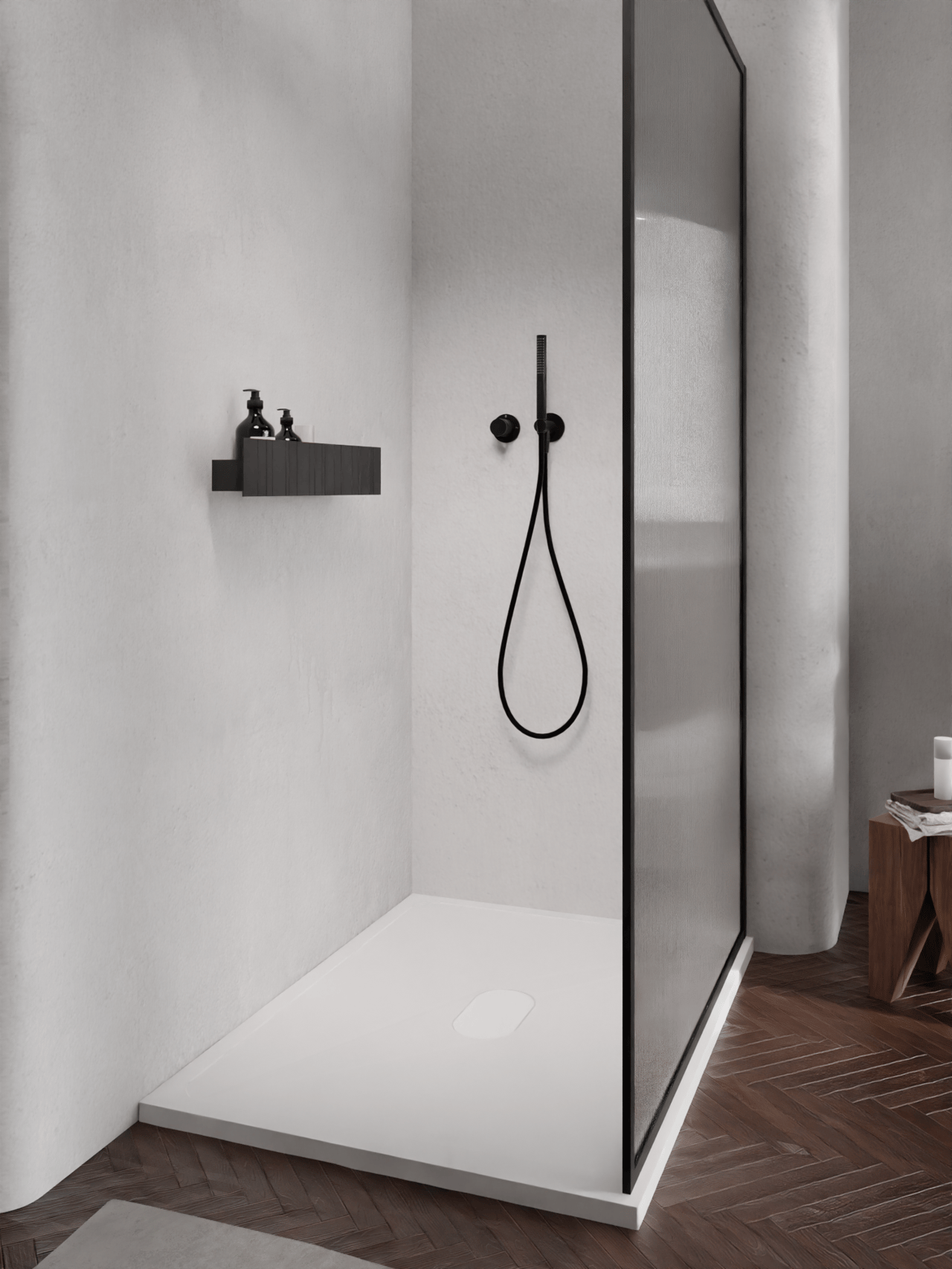 Balmani Artic receveur de douche 140 x 80 cm top solid blanc mat