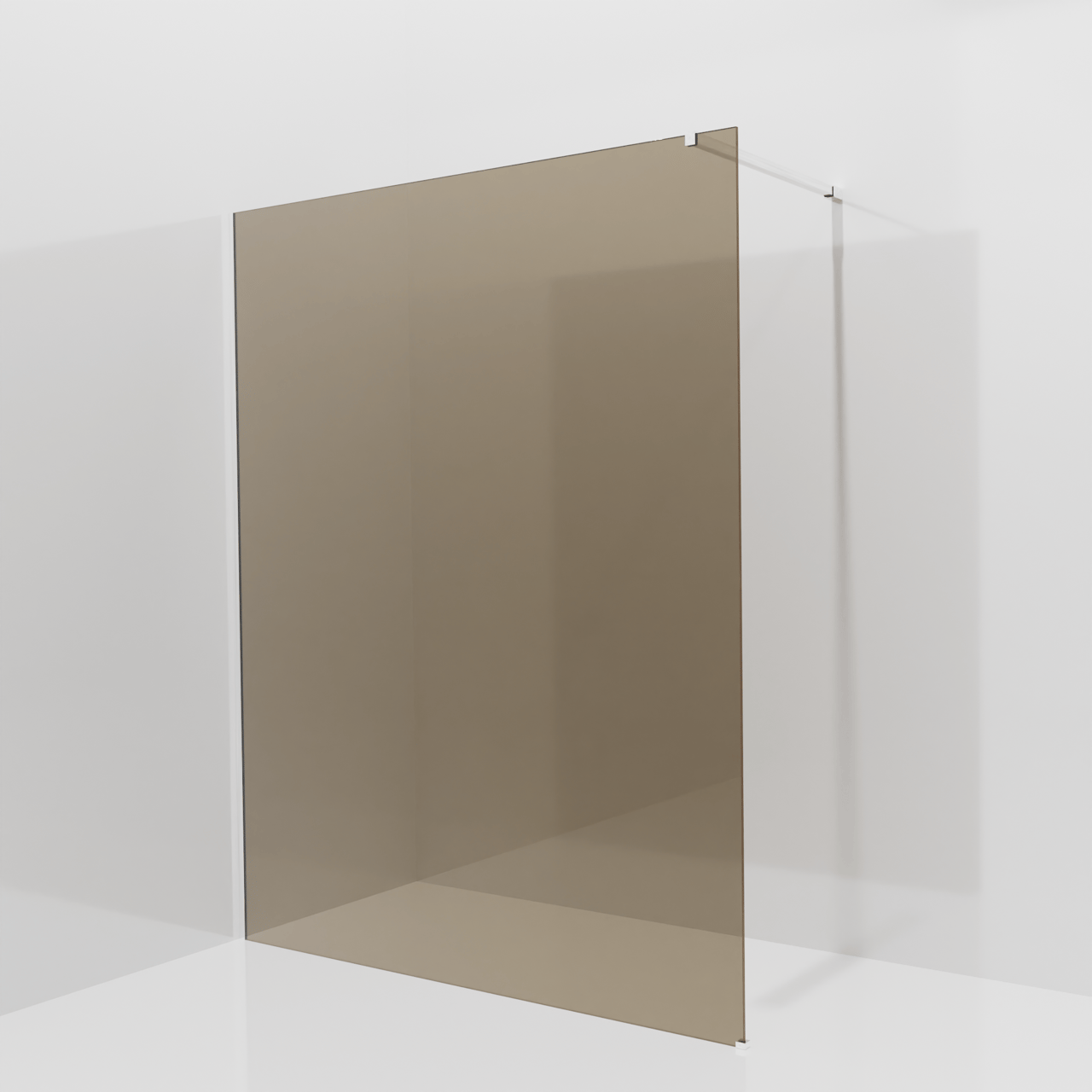 Balmani Modular inloopdouche: 160 x 200 cm, Brons glas, Glanzend chroom profielen