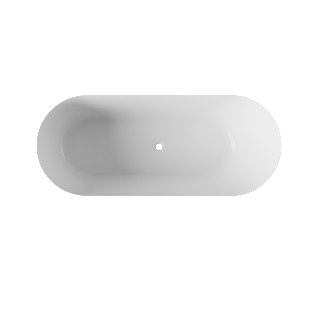 Balmani Scala Lite ovaal vrijstaand bad 170 x 70 cm acryl Glanzend Wit