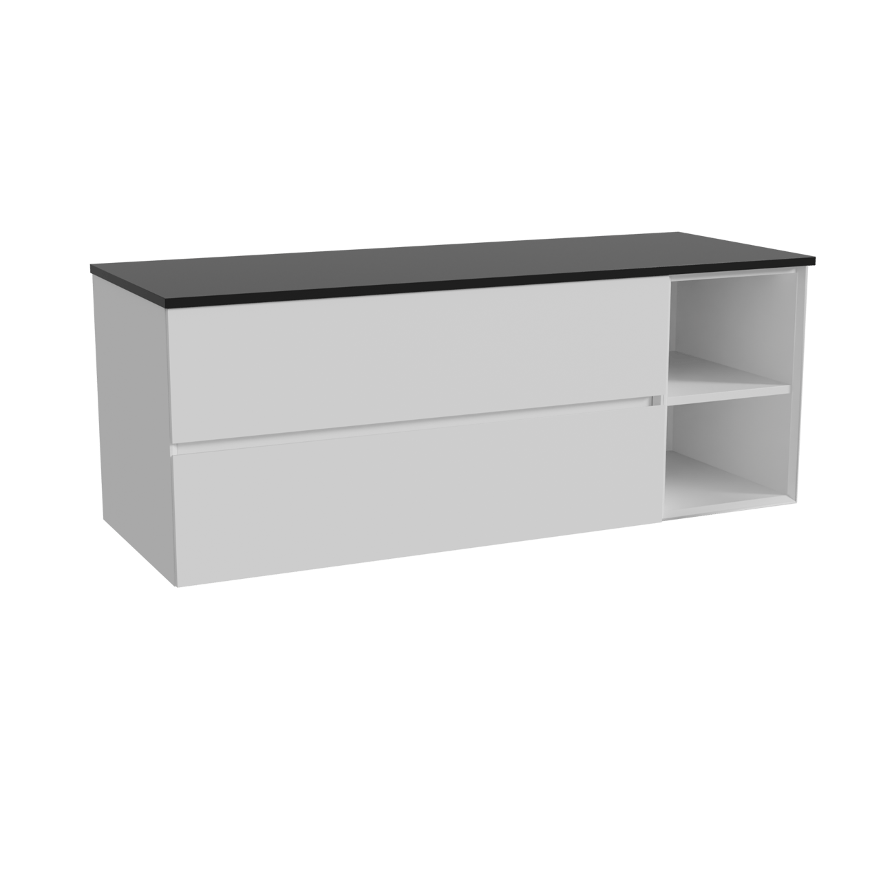 Storke Edge badkamermeubel met Panton wastafelblad voor waskom(men)