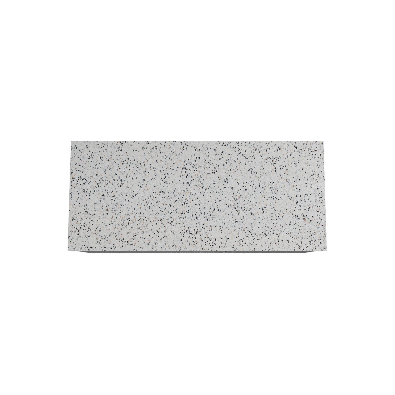 Storke Ribs meuble salle de bains suspendu 120 x 52 cm chêne noir avec Tavola tablette simple ou double en blanc/noir mat terrazzo, Nervure droite asymétrique verticale