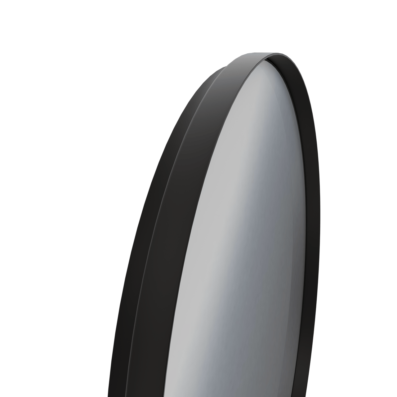 Balmani Giro Round Badspiegel: Rund, Schwarz matt, Ø 90 cm