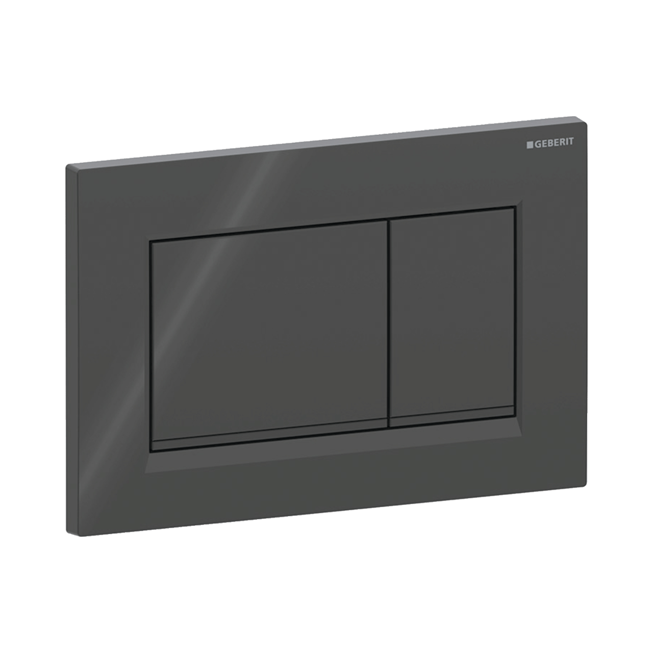 Sigma20 Betätigungsplatte, eckig, schwarz glänzend/schwarz matt für Sigma UP320 und UP720 Einbauspülkasten