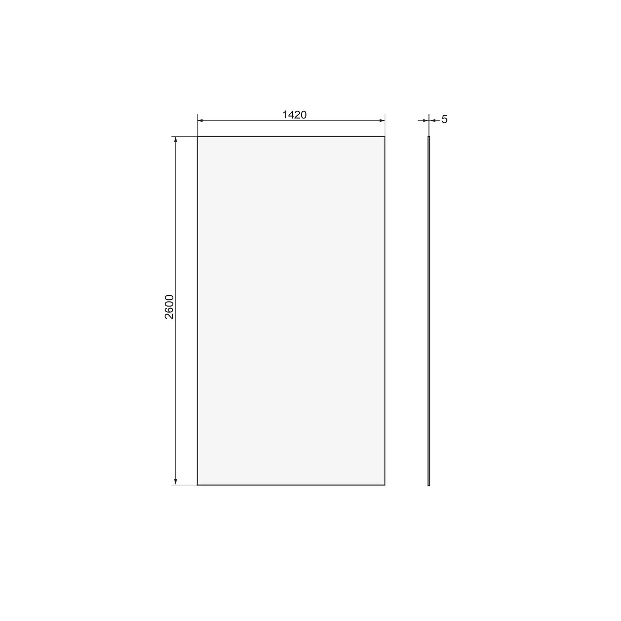 Luca Varess Silk set douchewandbekleding met hoekprofiel 140 x 90 x 260 cm acryl mat wit