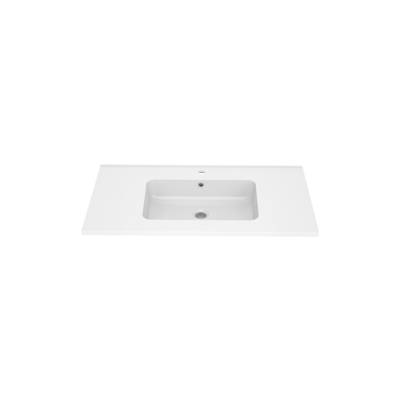 Linie Vano plan simple marbre composite brillant 90 x 46 cm