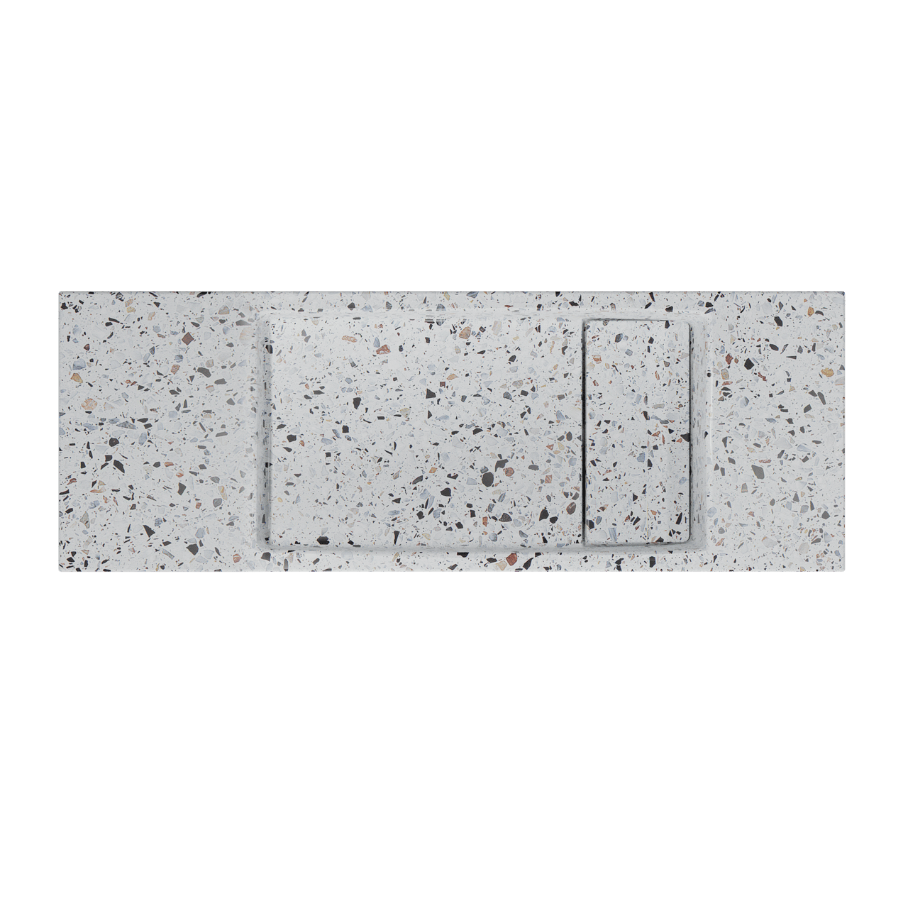 Balmani Mood fonteintje 55 x 20 cm Bianco Nero Terrazzo