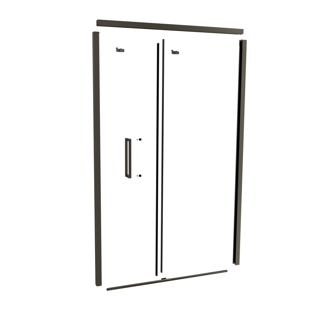 Balmani Senses Design 120 cm nis schuifdeur profielenset brushed gunmetal