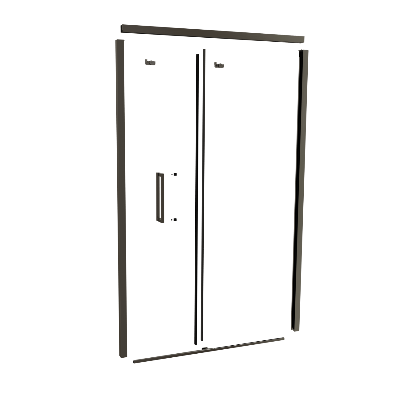 Balmani Senses Design 120 cm nis schuifdeur profielenset brushed gunmetal