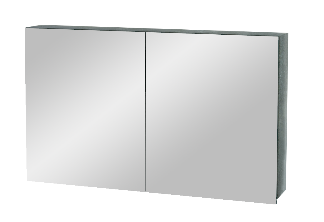 Balmani Lucida spiegelkast 120 x 72 cm beton donkergrijs