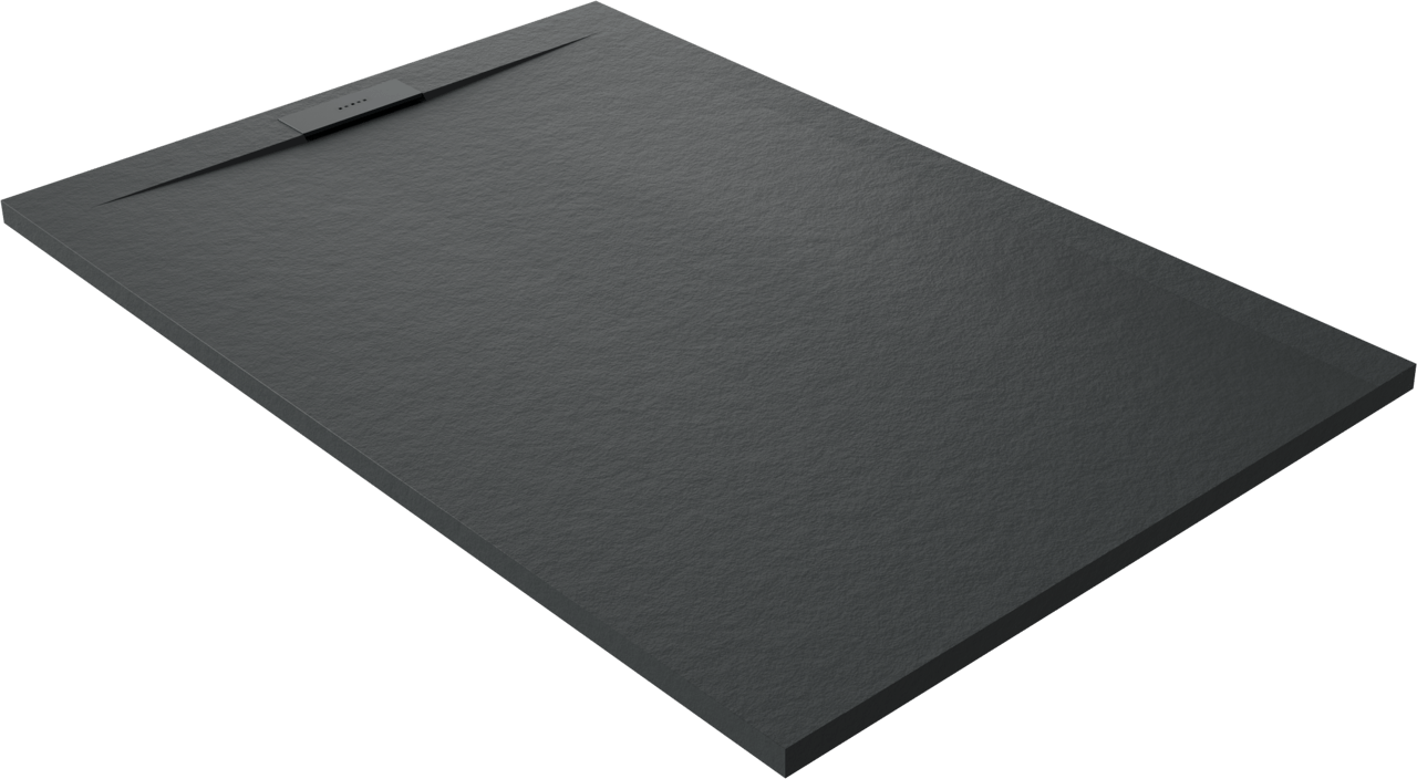 Balmani Andes Evolution receveur de douche 120 x 80 cm marbre composite Noir Mat