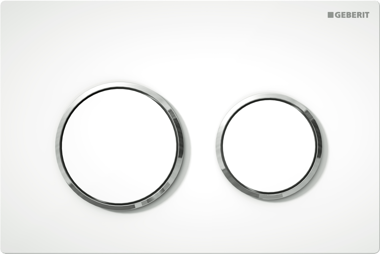 Omega20 bedieningspaneel Hoogglans Wit voor Geberit Omega inbouwreservoir